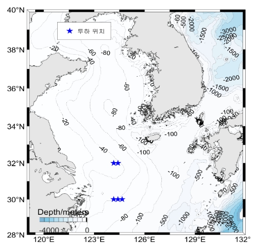 2023년 7월 13-17일 아르고 플로트 투하 위치. / 기상청 제공. 