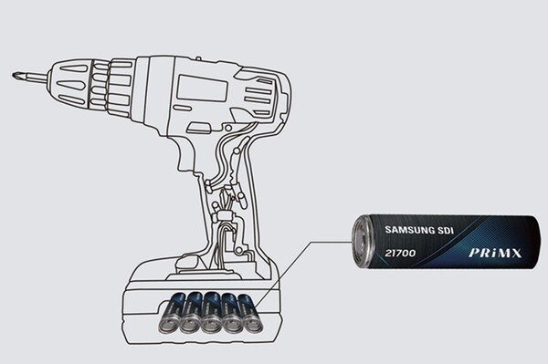 전동공구에 들어가는 원통형 배터리 / 삼성SDI 제공