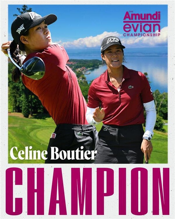 셀린 부티에가 에비앙 챔피언십에서 우승을 차지했다. /LPGA 페이스북