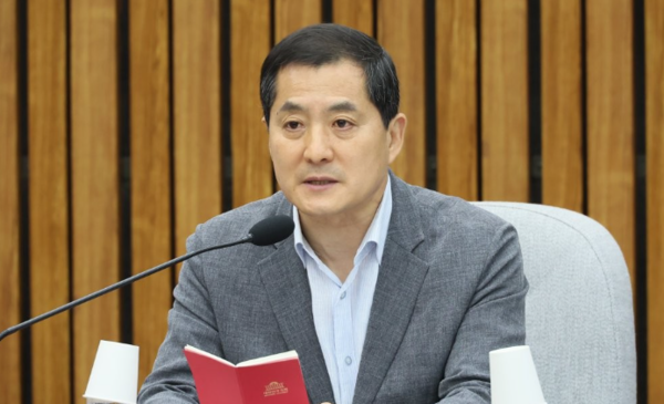 31일 국회에서 열린 K-콘텐츠 불법 유통 방지대책 민·당·정 협의회에서 발언하고 있는 박대출 국민의힘 정책위의장./ 연합뉴스 