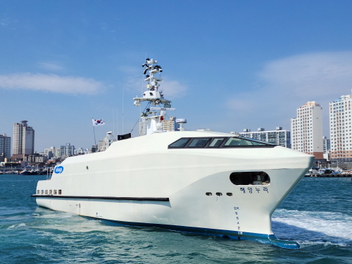 선박해양플랜트연구소(KRISO)의 자율운항선박 해상테스트베드 시험선 '해양누리호' /KRISO 제공