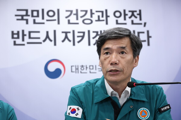 박구연 국무조정실 국무1차장이 22일 후쿠시마 오염수 방류 관련 일일 브리핑에 참석했다. / 연합뉴스
