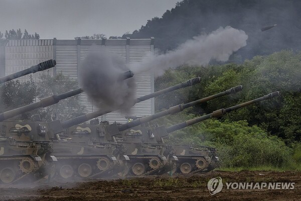 한화에어로스페이스가 제작한 K9 자주포. /연합뉴스