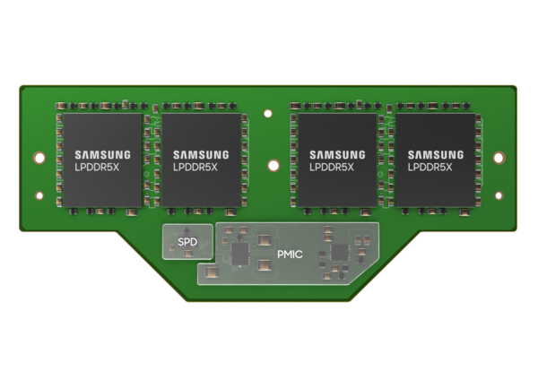 삼성전자가 PC·노트북 D램 시장의 판도를 바꿀 LPDDR D램 기반 7.5Gbps LPCAMM(Low Power Compression Attached Memory Module)을 업계 최초로 개발했다. / 삼성전자
