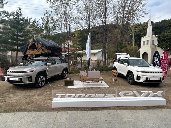 영종도 메이드림에 '토레스EVX' 2대가 주차돼있다. / 김우정 기자