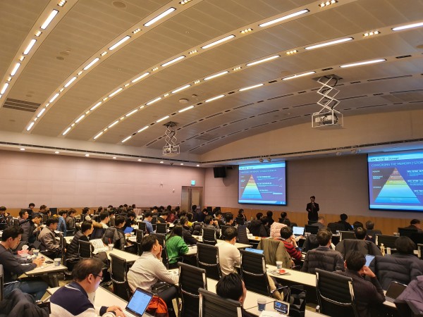 지난 9월 한국미래기술교육연구원 주최로 개최된 '전기차/ESS 화재 원인 분석과 예방 및 진압(소화) 개발 기술' 세미나 현장 / 한국미래기술교육연구원 제공