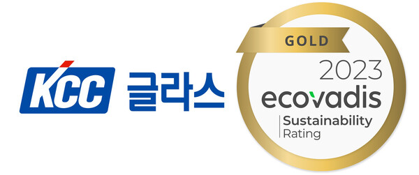 KCC글라스가 글로벌 조사기관인 에코바디스(EcoVadis)가 진행한 ‘2023년 지속가능성 평가’에서 2년 연속 ‘골드 메달’ 등급을 획득했다. / KCC글라스