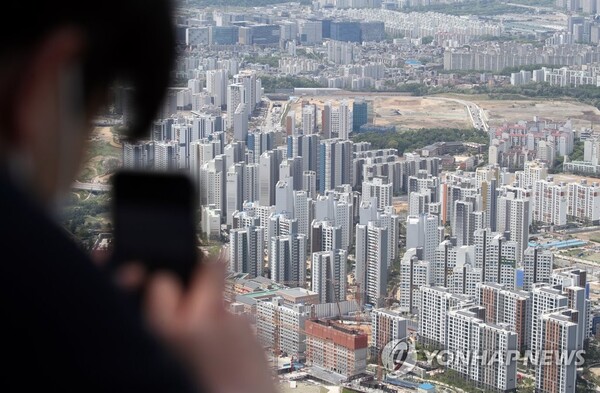 남한산성에서 바라본 위례신도시 아파트. (사진=연합뉴스)