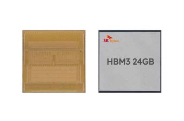 SK 하이닉스가 생산 중인 현존 최고 용량(24G) HBM3 / SK 하이닉스