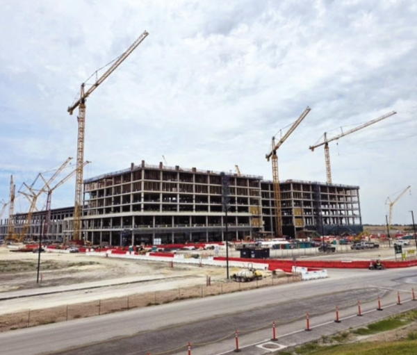 미국 텍사스주 테일러시에 건설 중인 삼성전자 파운드리 공장./ 경계현 삼성전자 사장 SNS 갈무리