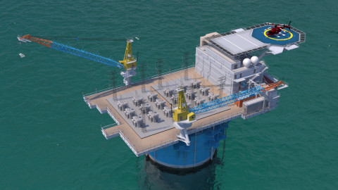 ‘해상 부유식 SMR 발전플랫폼’ 개념도 / KRISO 제공