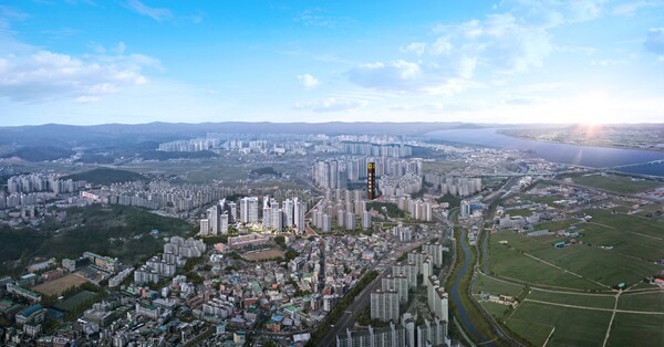  김포 북변 우미린 파크리브 항공조감도. (사진=우미건설)