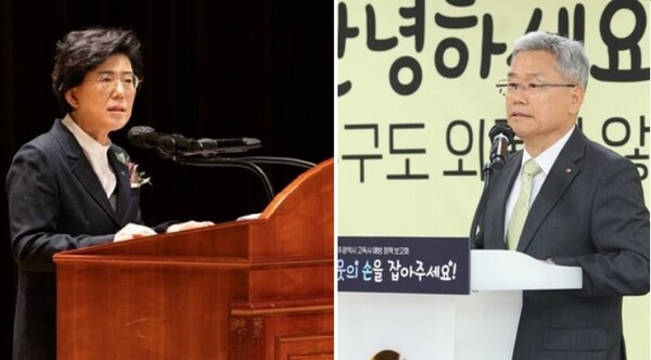 (왼) 최연혜 한국가스공사 사장과 김동철 한국전력 사장. / 각 사 제공. 