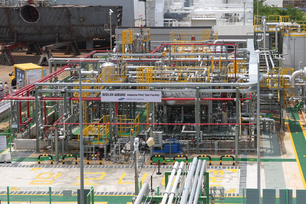 삼성중공업이 구축한 암모니아 실증 설비 전경 / 삼성중공업 제공