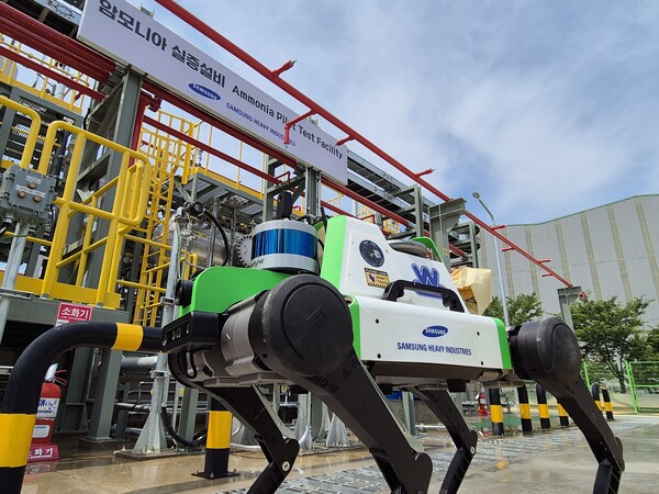 삼성중공업이 개발한 4족 보행 로봇 / 삼성중공업 제공