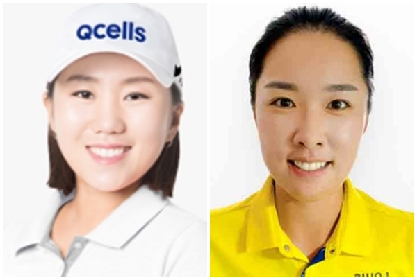 김인경(왼쪽)과 강혜지. /LPGA 제공