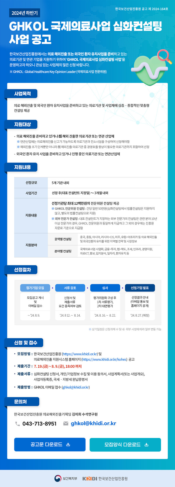 한국보건산업진흥원 하반기 GHKOL 심화컨설팅 웹포스터./한국보건산업진흥원 제공