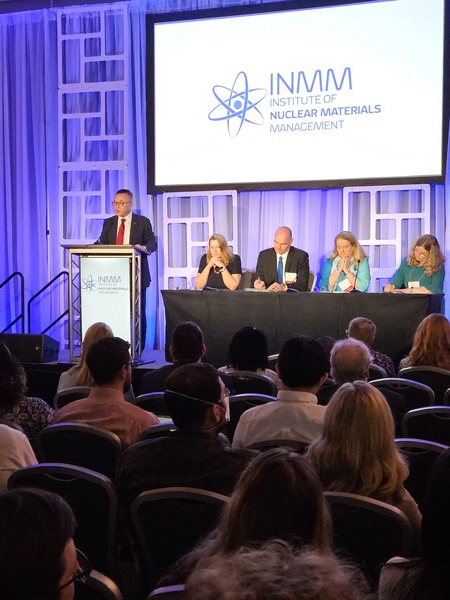 황주호 한국수력원자력 사장이 미국 포틀랜드에서 열린 국제핵물질관리학회 정기총회 개막식에 참석해 기조연설자로 나섰다. / 사진=한국수력원자력