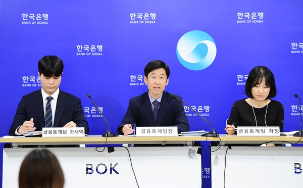 한국은행이 20일 발표한 '2024년 2분기 가계신용(잠정)'에 따르면 2분기말 가계신용 잔액은 1896조 2000억원으로 집계됐다. /한국은행 제공 