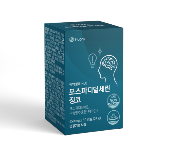 휴온스 두뇌 건강기능식품 포스파디딜세린 징코./휴온스 제공
