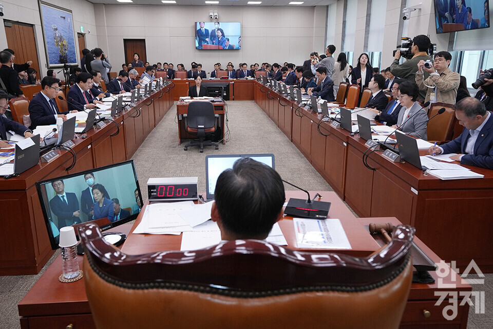8일 서울 여의도 국회에서 국회 산업통상자원중소벤처기업위원회 국정감사가 열리고 있다. /최대성 기자 dpdaesung@sporbiz.co.kr 2024.10.08.