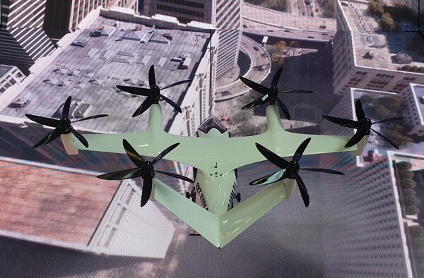 도심항공교통(UAM) 전기수직이착륙기(eVTOL) 모형 / 연합