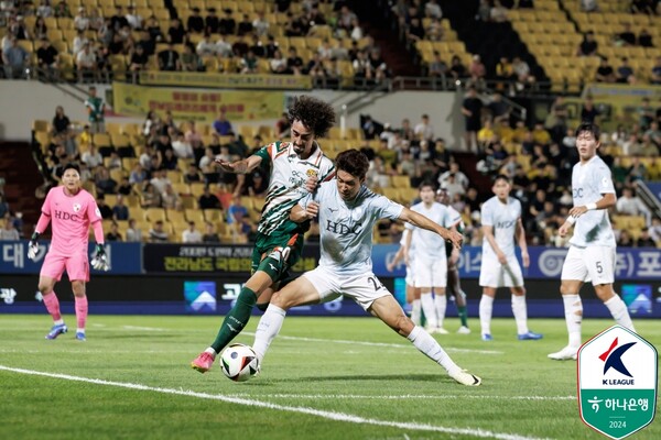 프로축구 K리그2 전남 드래곤즈와 부산 아이파크의 경기. /한국프로축구연맹 제공