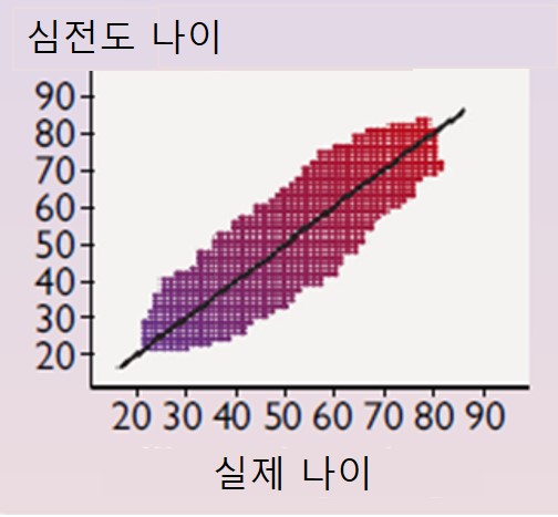 심전도의 측정 나이가 실제 본인의 나이보다 1살 많아질 수록 심방세동 발병률은 3%씩, 조기 발병 위험도는 4%씩 증가했다./세브란스 제공