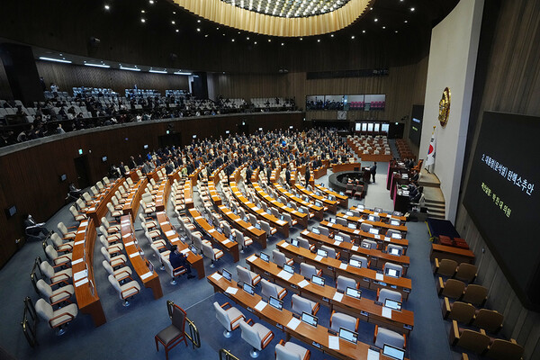 국회 탄핵소추안 투표. 사진 = 최재성 기자