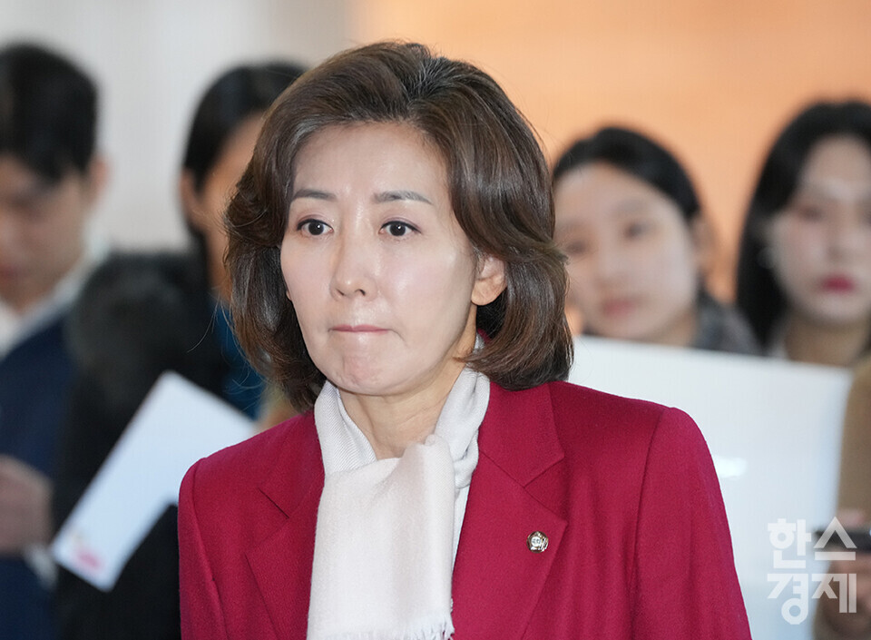 국민의힘 나경원 의원이 10일 서울 여의도 국회에서 열린 비상의원총회에 참석하고 있다. /최대성 기자 dpdaesung@sporbiz.co.kr 2024.12.10.