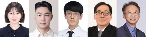 (왼쪽부터) 연세대 서지영 연구원, 김중휘 연구원, 대구경북과학기술원(DGIST) 김수환 연구원, 연세대 이용민 교수, 이상영 교수 / LG에너지솔루션