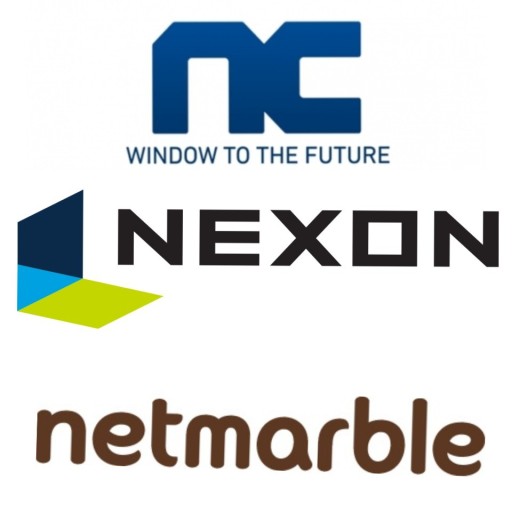 국내 3대 게임사 엔씨소프트, 넥슨, 넷마블 CI./ 각 게임사