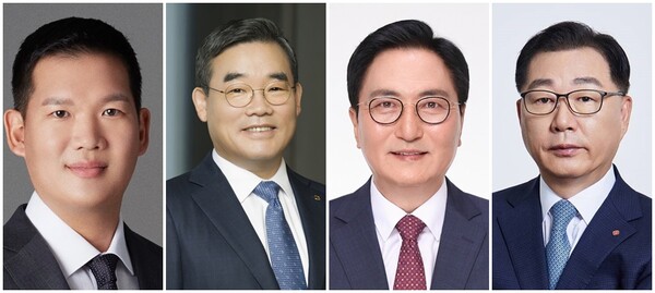 왼쪽부터 허윤홍 GS건설 대표, 김보현 대우건설 대표, 박상신 DL이앤씨 대표, 박현철 롯데건설 대표의 모습이다. /각 사 제공