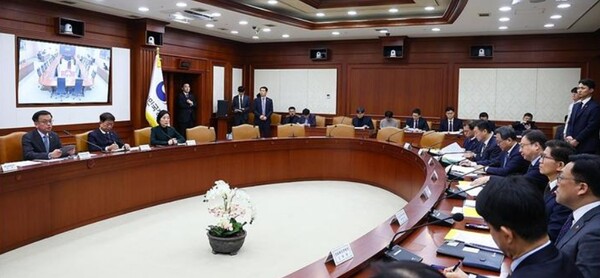 최상목 대통령 권한대행 부총리 겸 기획재정부 장관이 지난 9일 정부서울청사에서 경제장관회의를 주재하고 있다./연합뉴스