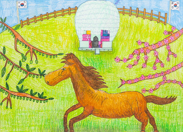 나의 그림 나의 드림 전시회 출품작 김성현의 '행복을 달리다'. /한국마사회 제공