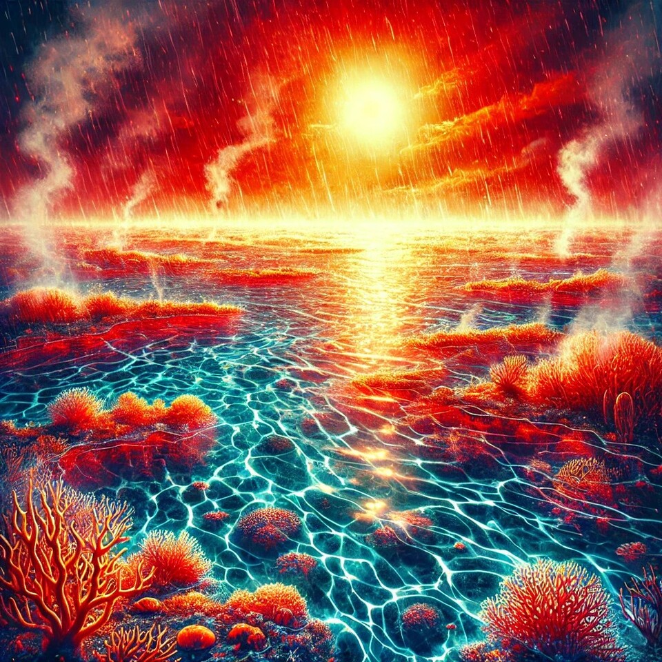 지난해 우리나라 바다의 표층 수온이 역대 최고치를 기록한 것으로 나타났다. / 사진=AI 생성 이미지