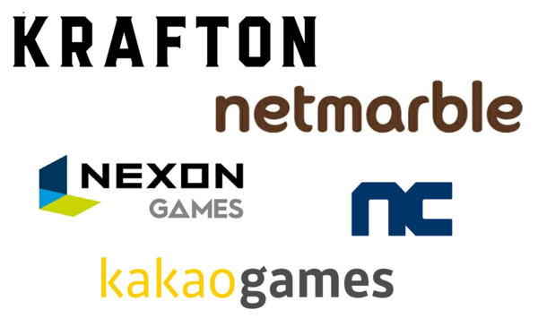 각 게임사 CI./ 넷마블, 넥슨, 엔씨, 카카오게임즈, 크래프톤 제공