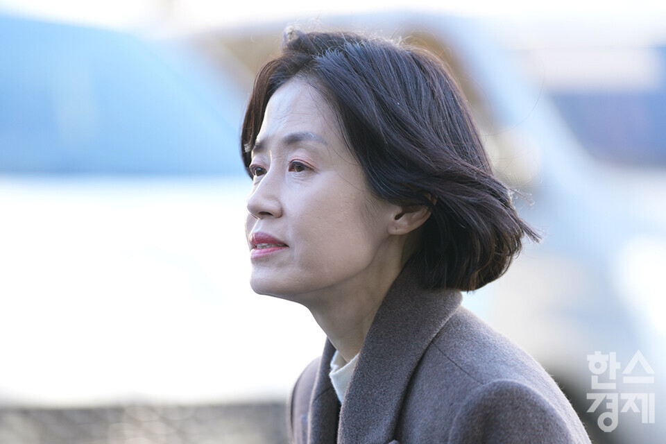 박은정 조국혁신당 의원이 13일 오전 서울 종로구 헌법재판소에서 열리는 윤석열 대통령 탄핵 심판 8차 변론기일에 참석하고 있다. /최대성 기자 dpdaesung@sporbiz.co.kr 2025.02.13.(사진공동취재단)