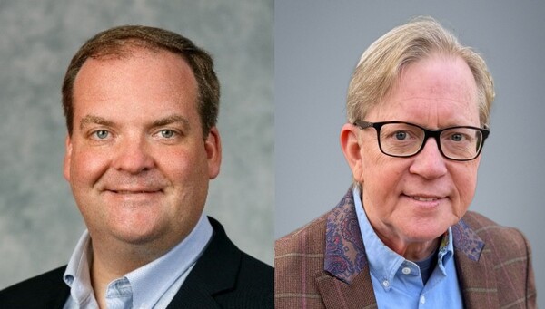 (왼쪽부터)생물학 부문 책임자 라이언 크루거(Ryan Kruger) 박사, 화학 부문 책임자 스티븐 나이트(Steven Knight) 박사./SK바이오팜 제공