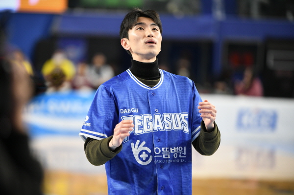 KBL 대구 한국가스공사 페가수스의 으뜸병원 브랜드 데이 시투 모습. /KBL 제공