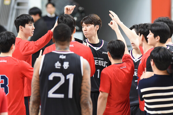 프로농구 울산 현대모비스 피버스 선수들이 모여 있다. /KBL 제공