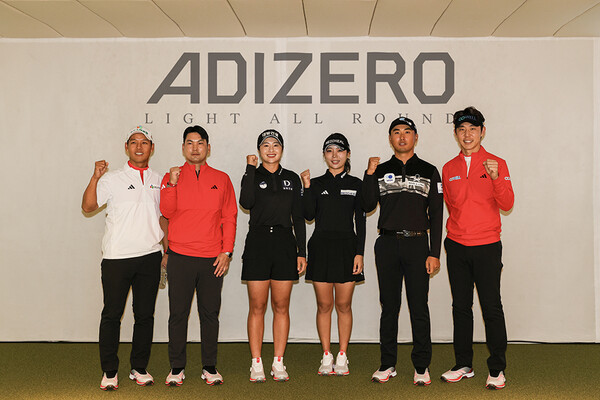 왼쪽부터 문도엽, 이준석, 이정은6, 홍예은, 조우영, 최진호. /아디다스골프 제공