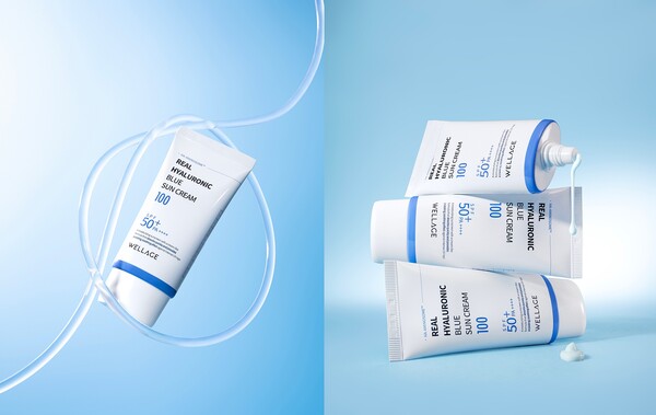 웰라쥬 리얼 히알루로닉 블루 선크림./휴젤 제공