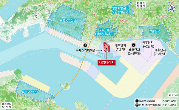 평택·당진항 2-3단계 1종 항만배후단지 개발사업 위치도./해양수산부