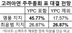 고려아연 주총은 영풍 자회사 YPC의 의결권을 인정할 것이냐가 관건이다 / 표=정우성