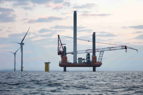 신안군 자은도 행상풍력건설현장.