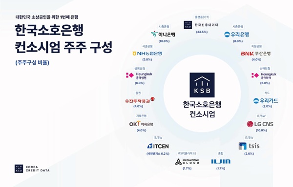 한국소호은행 컨소시엄 주주구성 현황. /한국신용데이터 제공