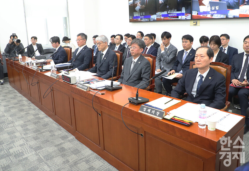 9일 오전 서울 여의도 국회에서 제424회 국회(임시회) 법제사법위원회 제1차 전체회의가 열리고 있다. /최대성 기자 dpdaesung@sporbiz.co.kr 2025.04.09. /최대성 기자 dpdaesung@sporbiz.co.kr 2025.04.09.