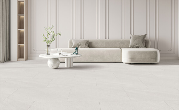 KCC글라스 홈씨씨가 리뉴얼 출시한 ‘숲 강마루 스톤’의 시로코 라이트 시공 사례./KCC글라스 