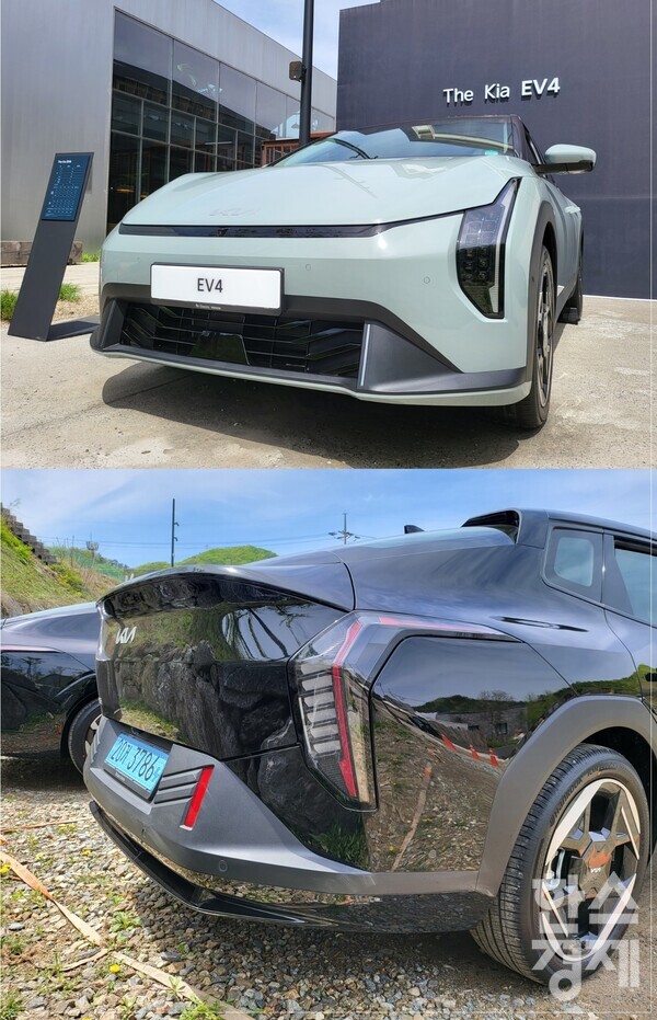 직선이 사용된 EV4 전후면 디자인/ 최창민 기자